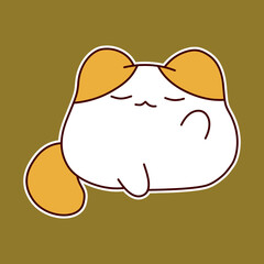  Cute kawaii cat stickers with various expressions