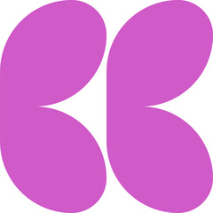 Abstract Purple Double K Logo Design