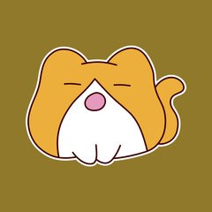  Cute kawaii cat stickers with various expressions