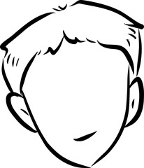 Simple Line Drawing Of A Male Head