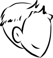 Simple Line Drawing Of A Man's Profile