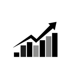 Grayscale Financial Growth Bar Chart