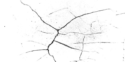 Crack and scratched grunge dust wall urban background texture vector. crack cement wall texture. black textured grainy cracked ground lines isolated on white. distressed overlay grainy texture.