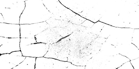 Crack and scratched grunge dust wall urban background texture vector. crack cement wall texture. black textured grainy cracked ground lines isolated on white. distressed overlay grainy texture.