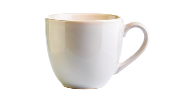 white cup isolated on white