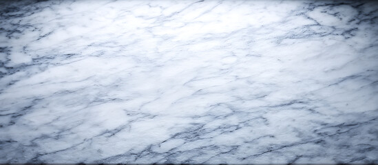 Fototapeta premium Close up of elegant white marble surface with grey veining, showing natural stone texture and pattern, suitable for backgrounds and overlays.