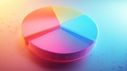 Obraz premium visualization oscillating pie chart