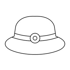 Woman hats icon vector