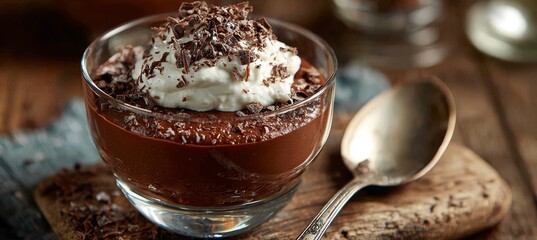 Indulgent Chocolate Mousse Dessert, Creamy and Rich, Perfectly Served in Elegant Glasses for Treats