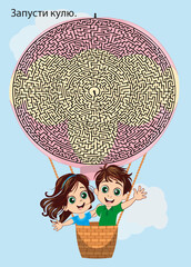 MAZE CHILDREN VEKTOR ILLUSTRACIA BOOK © Viktoria