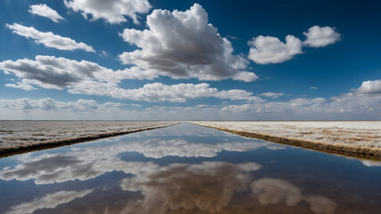Beautiful Sky Reflecting on Calm Water
