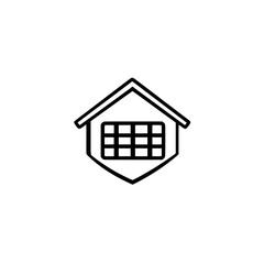House Icon with Window Vector Design Representing Home Architecture and Residential Concept

