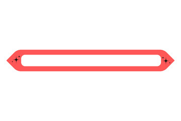 red/coral bordered, white interior, horizontally pointed lower third (stretched hexagonal/chevron) with subtle black corner dots and a diffused glow, ideal for delicate digital UI elements