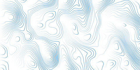 Topographic blue luxury map background. Geographic abstract pattern. The topo contour or wallpaper. Mountain trail terrain or path. Vector illustration.