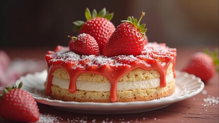 Erdbeerkuchen