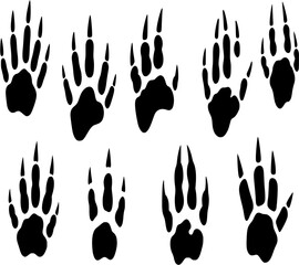 Armadillo footprints icon. Vector Illustration
