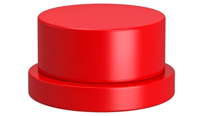 Red button isolated on white