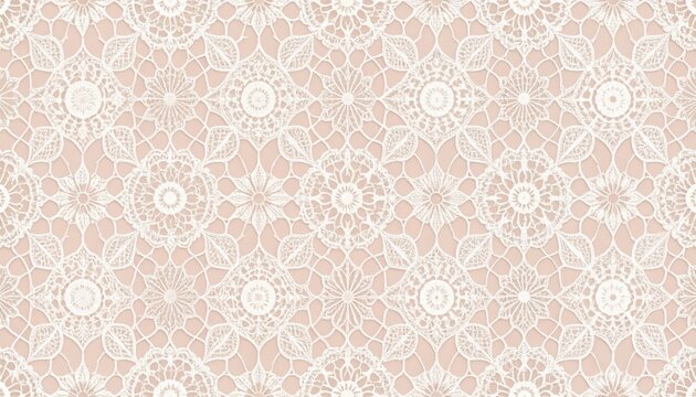 Exquisite white lace fabric with intricate floral patterns for elegant designs.