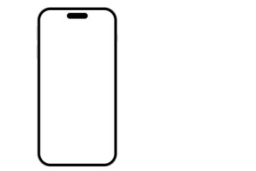 modern phone on a transparent background