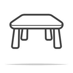 Kids table outline icon transparent vector isolated