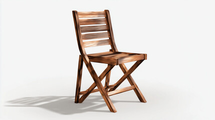 Isolated wooden chair cutout on a transparent backdrop.

