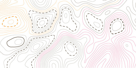 Topographic map lines background. Abstract vector illustration.