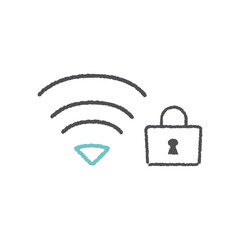 Wi-Fiと鍵のアイコン