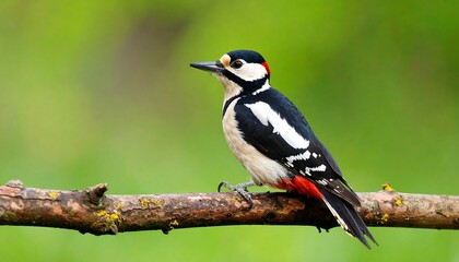 Great Spotted Woodpecker on branch