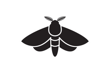Moth Silhouette Vector Graphic Design Minimalist Moth Silhouette Clipart