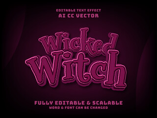 Editable text effect - wicked witch for magic poster