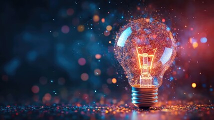 sustainability blinking innovation lightbulb