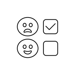 Icon a dissatisfied, isolated against a clean background.