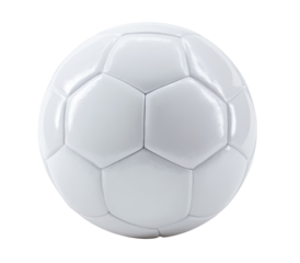 A plain white soccer ball