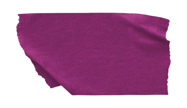 purple crumpled torn tape isolated on transparent background - Powered by Adobe