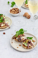 Appetizer with anchovies