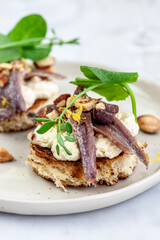 Appetizer with anchovies