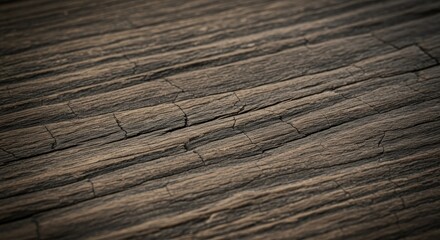 Fototapeta premium Detailed Close-Up of Rustic Wood Surface with Cracks and Texture