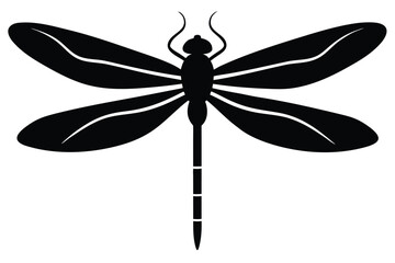 dragonfly vector icon silhouette