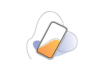 Stylish Smartphone Illustration with Abstract Background