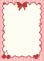 coquette frame for valentine dinner, invitation, memo, meu display, product display, printable memo