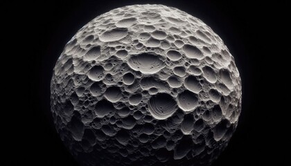 Cratered Gray Planet	Gray planet with craters.