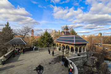 View of Belvedere Castle in Central Park, New York City
