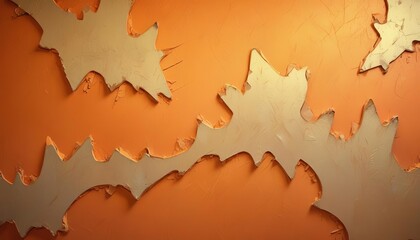 Bright orange beige painted wall texture background