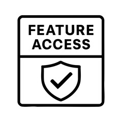 Feature Access Icon with Checkmark Shield Panel