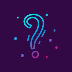 Obraz premium Neon blue musical notes on a dark textured background.