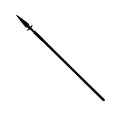 Black fishing spear icon tool