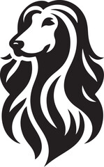 black and white dog silhouette