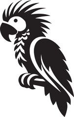 parrot tattoo vector illustration