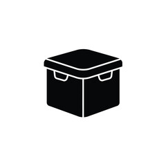 Black container icon with handles storage