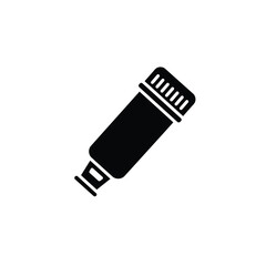 Black geocache tube icon container